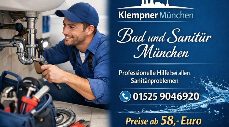 Klempner München repariert Bad und Sanitär – Notdienst ab 58€
