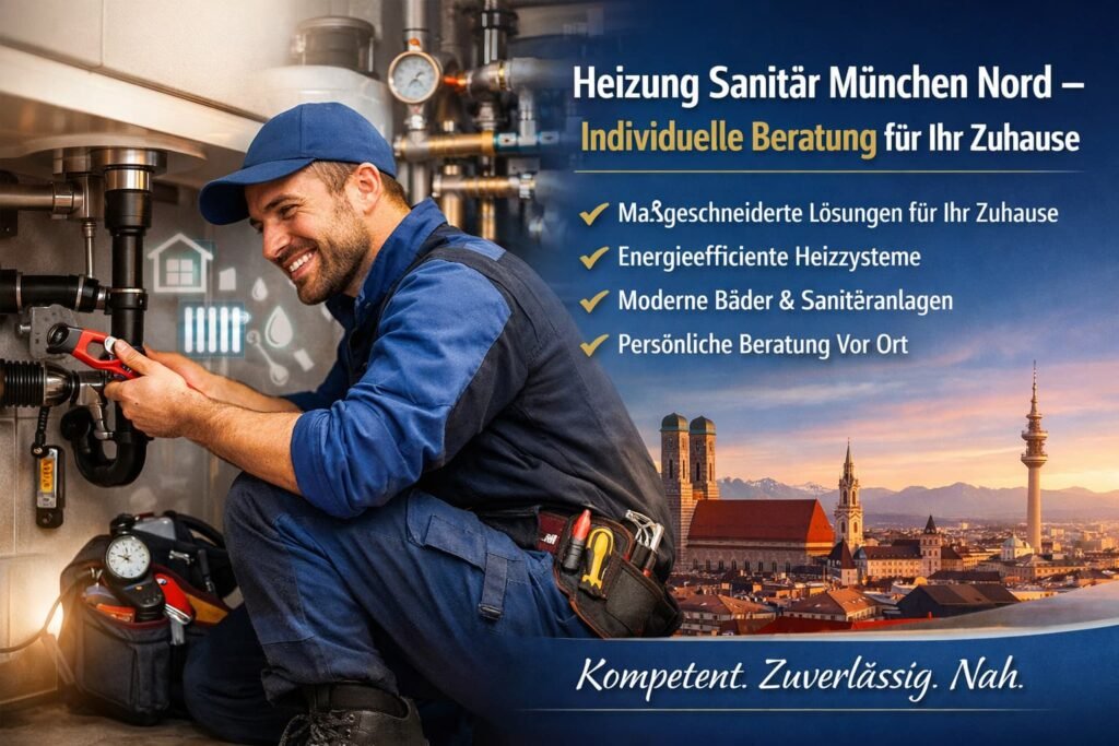 Heizung Sanitär München Nord – Klempner repariert Heizungs- und Sanitäranlage in einem Haushalt in München