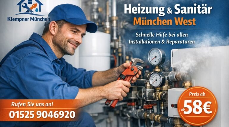 Klempner München Techniker repariert Heizung und Sanitär in München West – Notdienst ab 58€