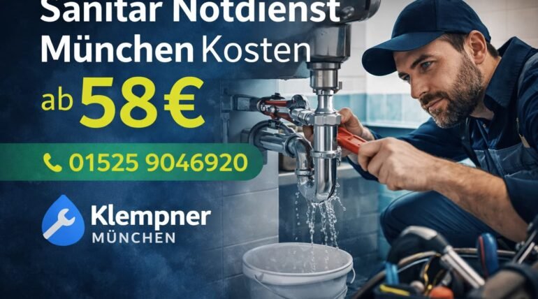 Sanitär Notdienst München – Klempner behebt Rohrleck schnell und günstig ab 58 € mit 24h Service