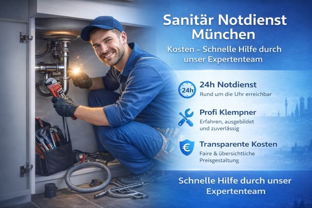 Sanitär Notdienst München – Klempner behebt Leck schnell und professionell