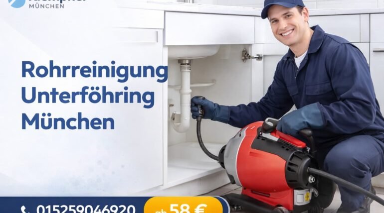 Rohrreinigung in Unterföhring München durch erfahrenen Klempner – schnell, zuverlässig und ab 58€ verfügbar