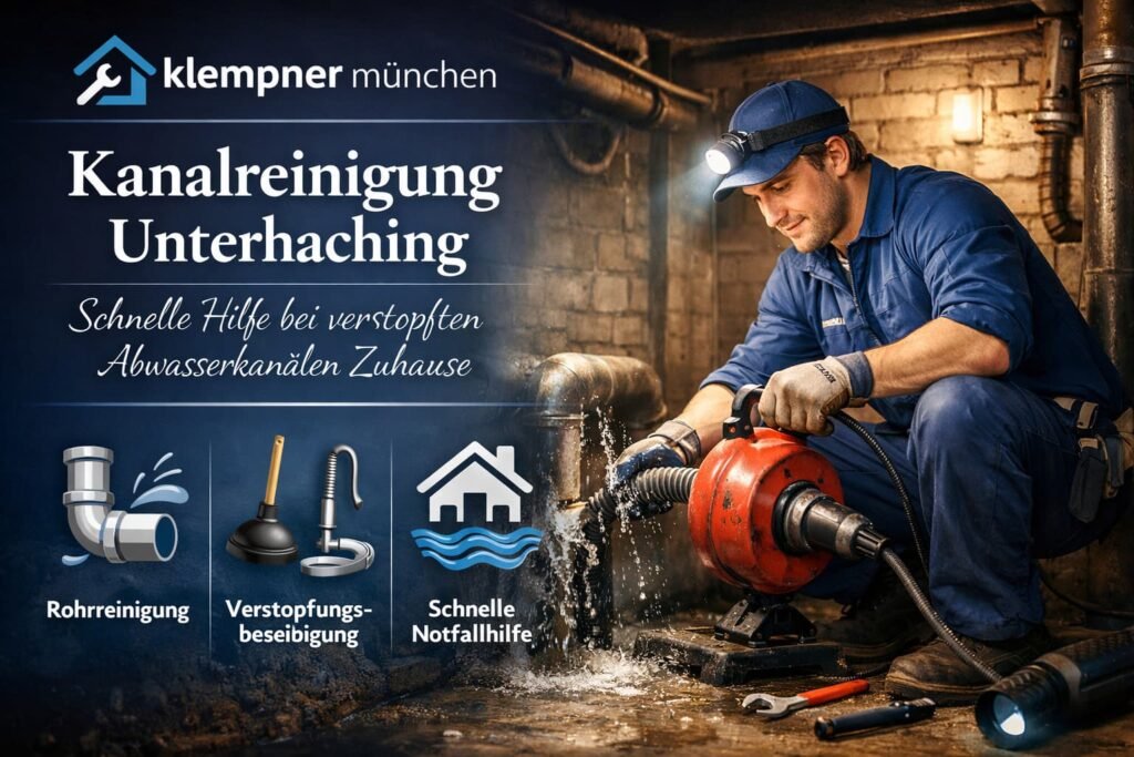 Klempner München bei der Kanalreinigung in Unterhaching – schnelle Hilfe bei verstopften Abwasserrohren Zuhause