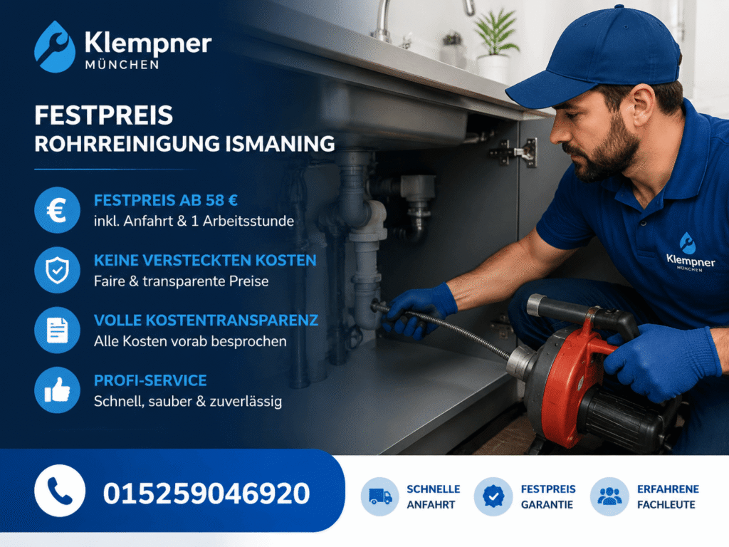 Fachmann bei der professionellen Rohrreinigung mit transparenter Preisberatung