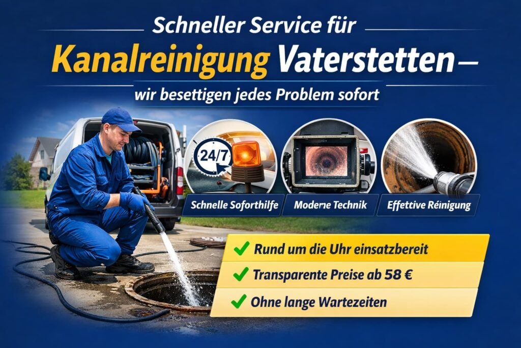 Schneller Service für Kanalreinigung Vaterstetten – wir beseitigen jedes Problem sofort