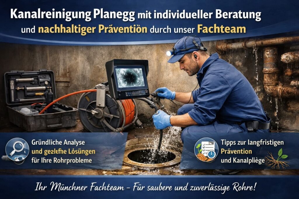 Kanalreinigung Planegg Techniker bei der professionellen Rohr- und Kanalinspektion mit moderner Kameraausrüstung
