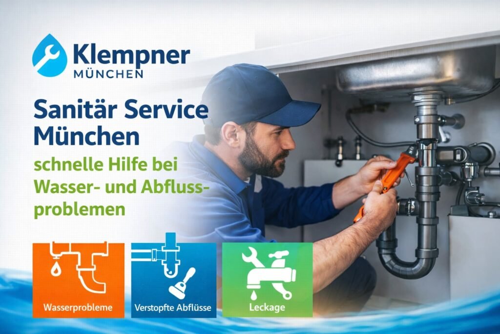 Sanitär Service München – Klempner behebt schnell Wasser- und Abflussprobleme in Küche und Bad