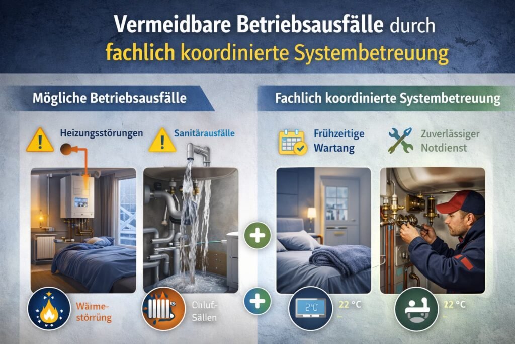 Vermeidbare Betriebsausfälle durch fachlich koordinierte Systembetreuung
