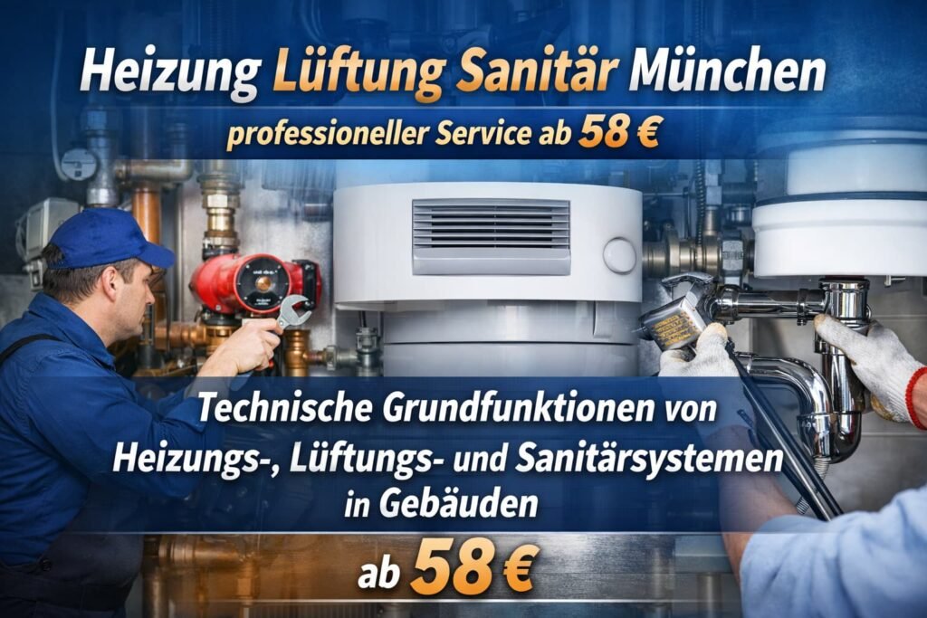 Heizung Lüftung Sanitär München professioneller Service ab 58 €