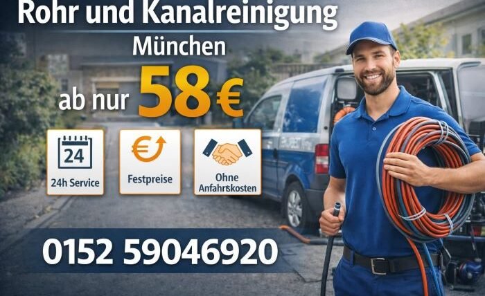Rohr und kanalreinigung münchen ab nur 58 €