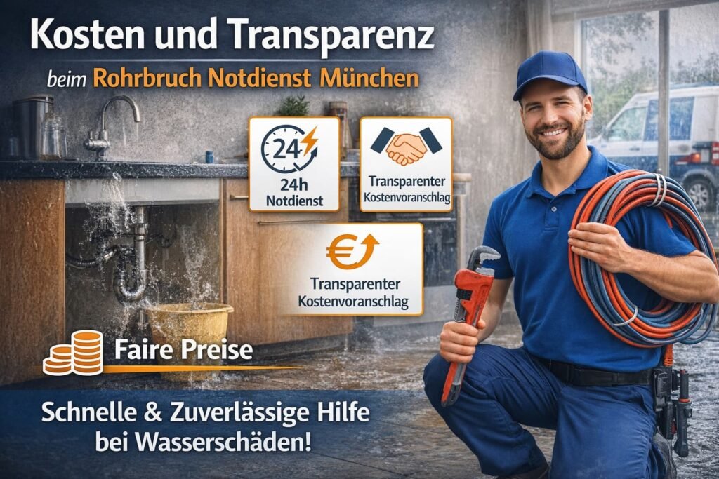 Kosten und Transparenz beim Rohrbruch Notdienst München