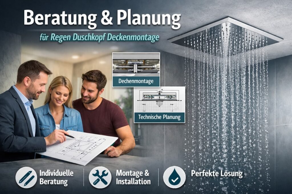 Beratung & Planung für Regen Duschkopf Deckenmontage