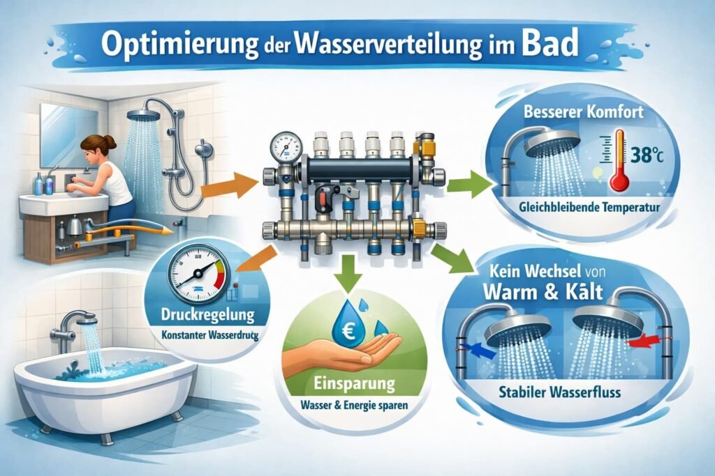 Optimierung der Wasserverteilung im Bad