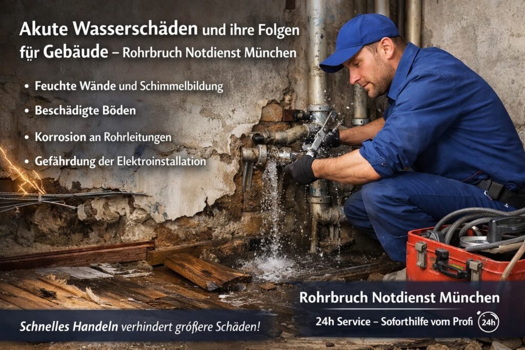 „Klempner repariert Rohrbruch in München – schnelle Hilfe bei akutem Wasserschaden“