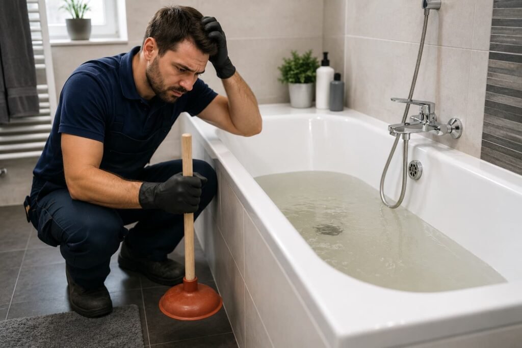Badewanne Verstopft Pümpel Hilft Nicht