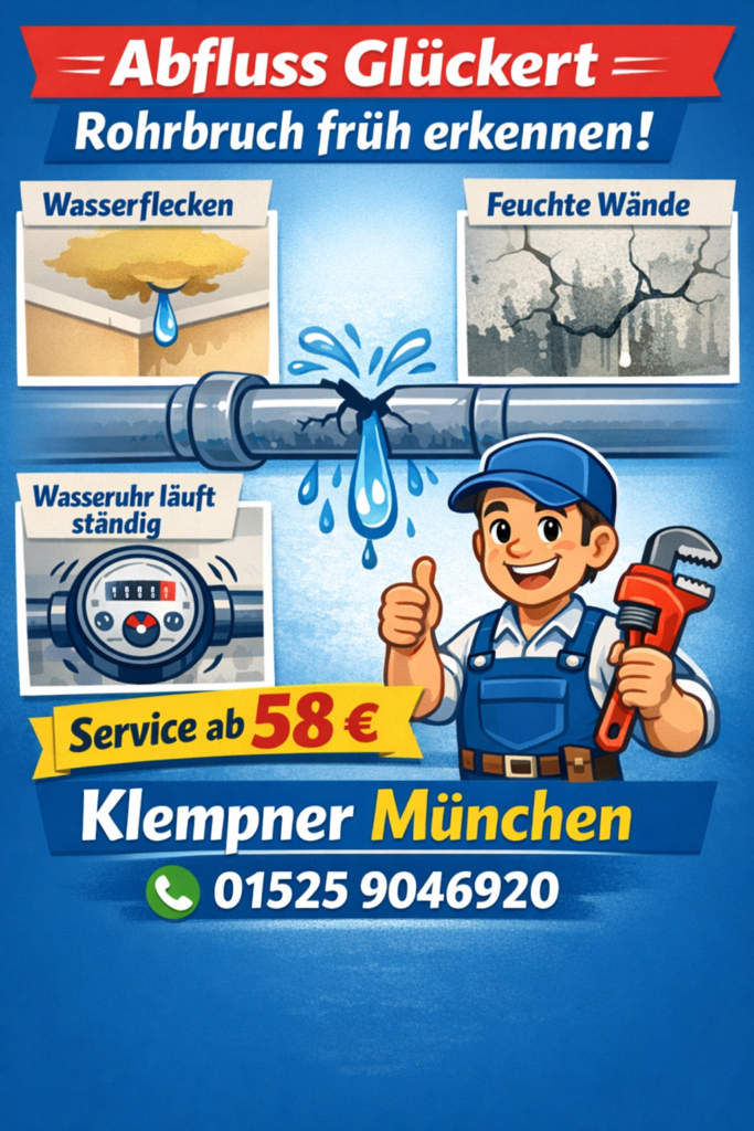 Abfluss Gluckert Rohrbruch früh erkennen