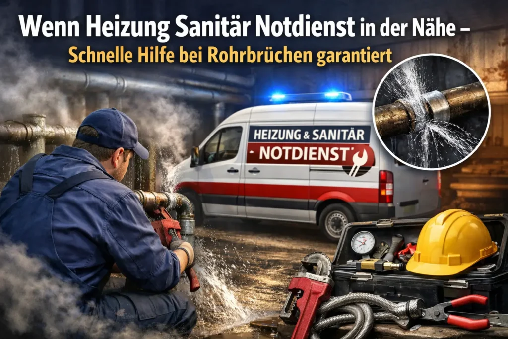 Wenn heizung sanitär notdienst in der nähe schnelle Hilfe bei Rohrbrüchen garantiert