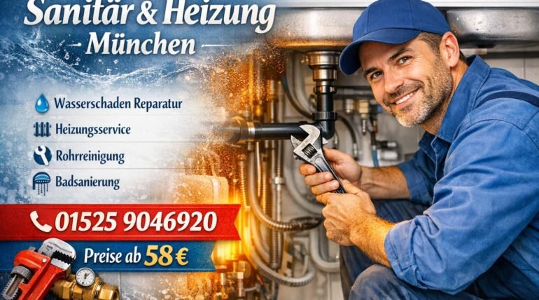 Klempner München repariert Sanitär und Heizung – Notdienst ab 58€