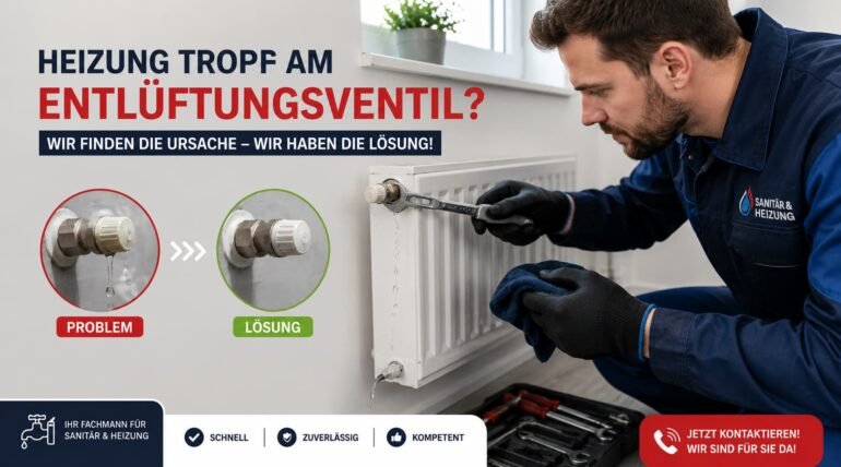 Heizung tropft am Entlüftungsventil