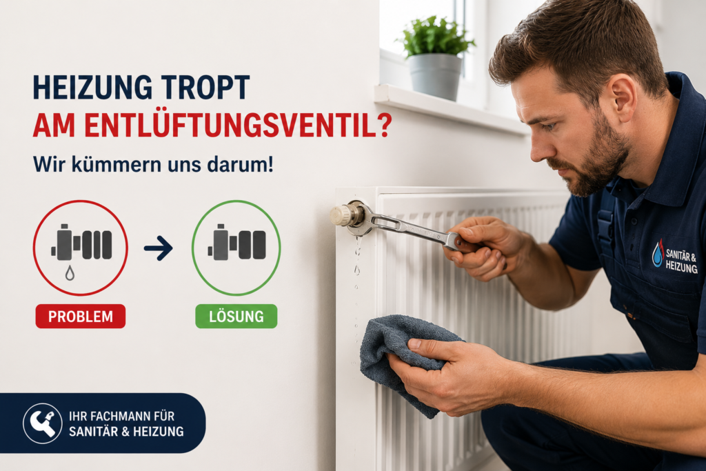Heizung tropft am Entlüftungsventil