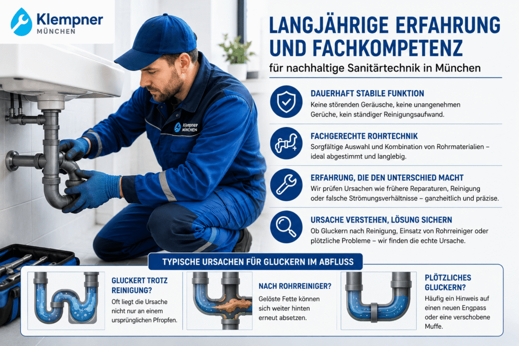 Professioneller Klempner bei der Sanitärinstallation in München