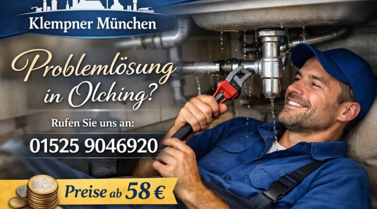 Klempner München repariert fachgerecht ein Leck unter der Spüle in Olching – Notdienst ab 58 €