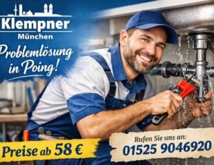 Klempner bei der Rohrreparatur in Poing mit Preis ab 58 €
