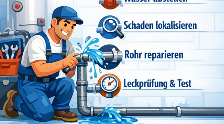 Geplatzte Wasserleitung Reparieren