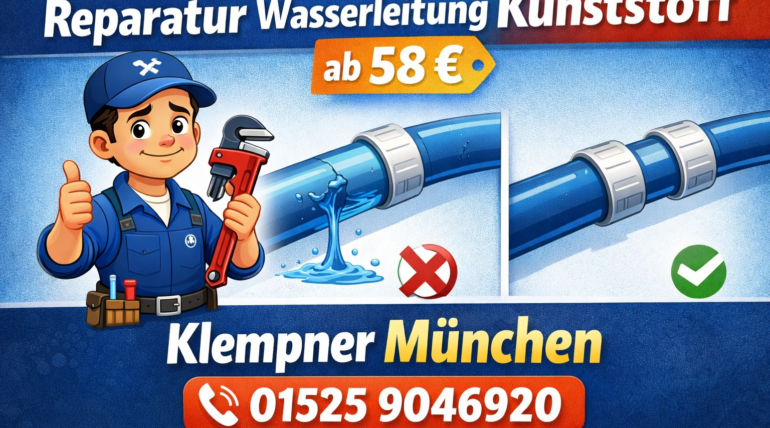 Reparatur Wasserleitung Kunststoff ab 58 €