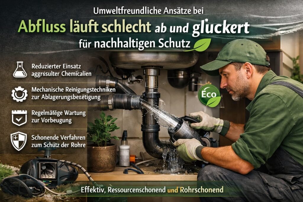 Klempner München behebt Problem: Abfluss läuft schlecht ab und gluckert