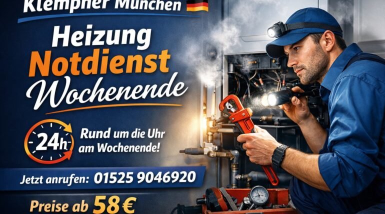 Klempner München repariert Heizung – Heizung Notdienst Wochenende ab 58€, 24h Service.