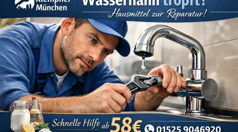 Klempner München repariert tropfenden Wasserhahn ab 58€