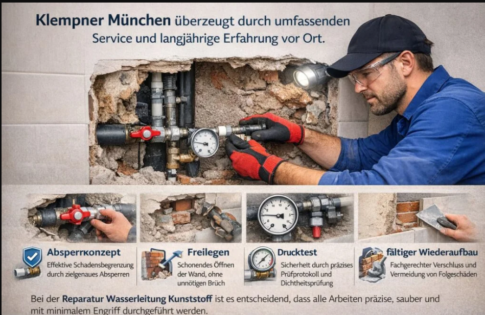 Kosten einer reparatur wasserleitung kunststoff in München