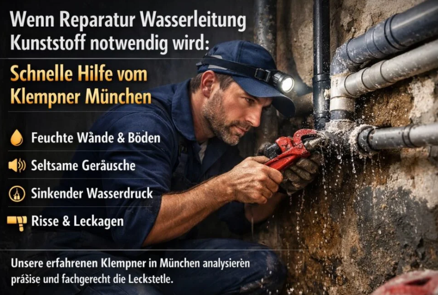 Reparatur Wasserleitung Kunststoff München ab
