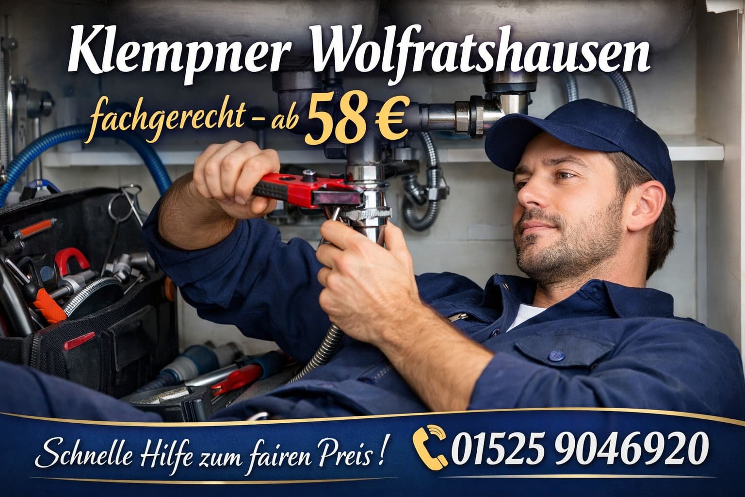 Klempner Wolfratshausen ab 58 € – Sanitärreparatur durch Profi