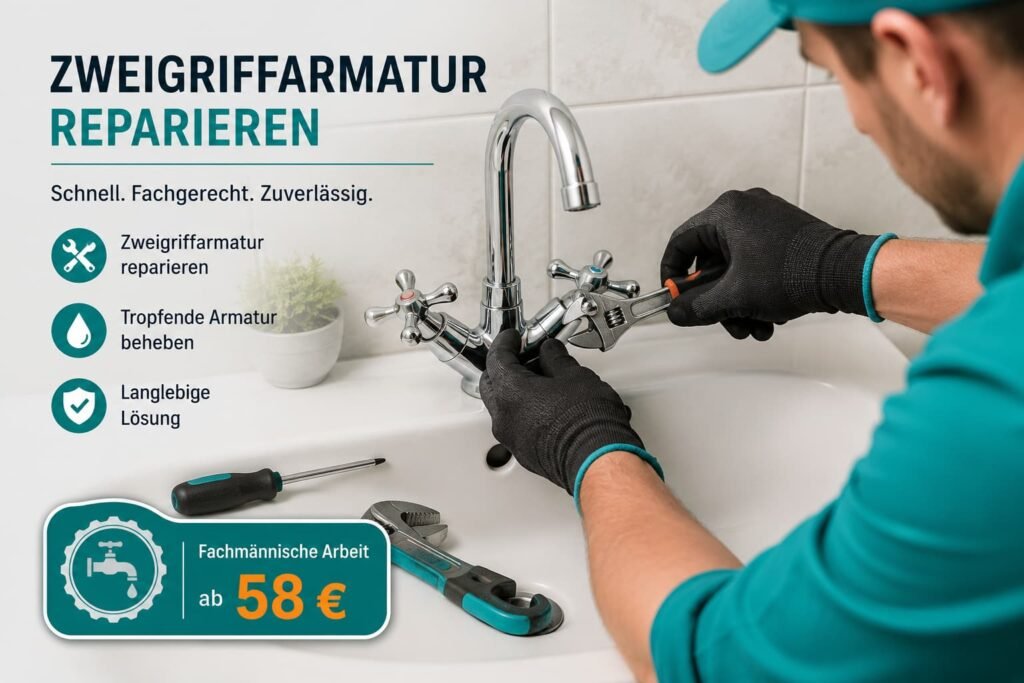 Schritte zur Reparatur einer Zweigriffarmatur