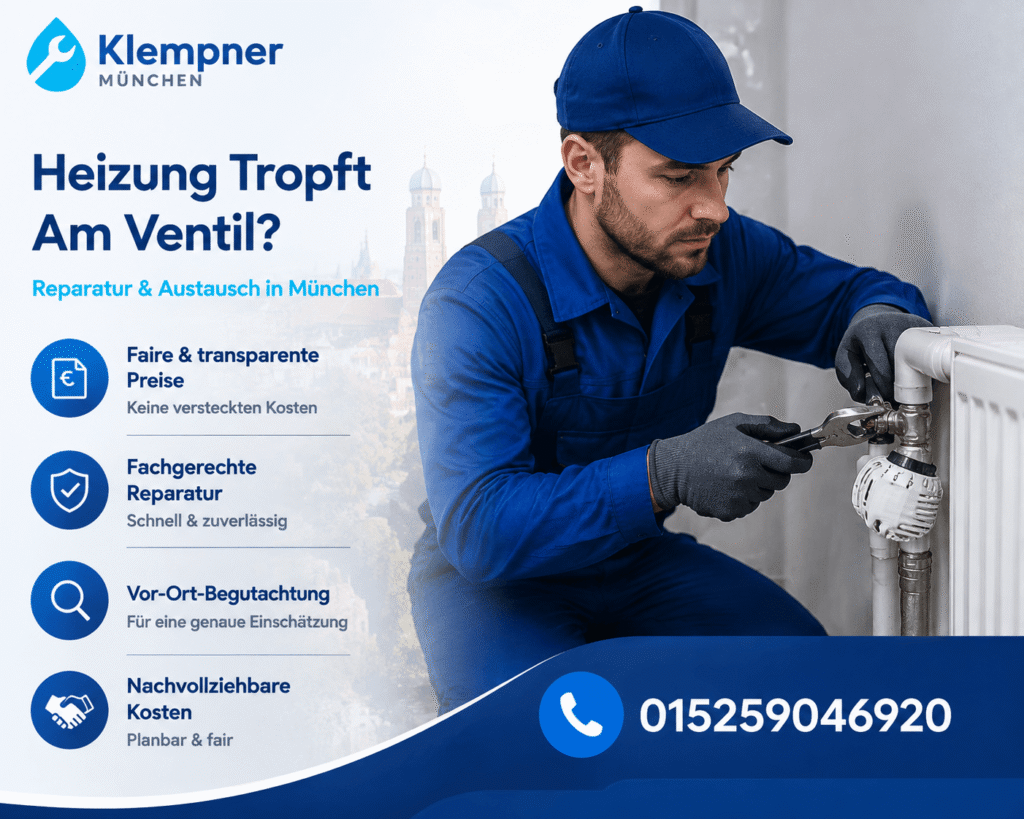 Fachmann bei der Reparatur einer Heizung mit transparenten Preisen