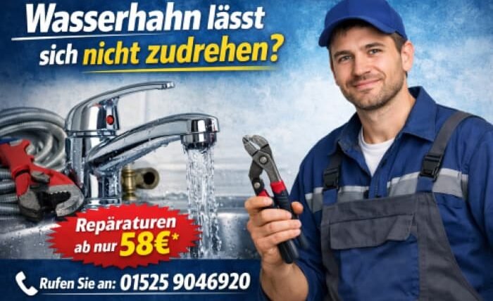 Wasserhahn lässt sich nicht zudrehen | 24/7 Service ab 58 Euro