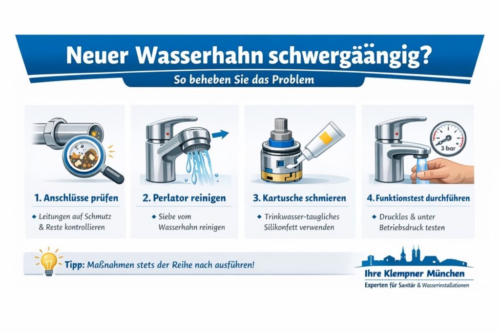 Moderne Techniken zur Behebung, wenn neuer wasserhahn schwergängig Probleme bereitet