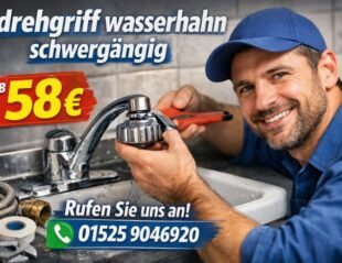 Drehgriff Wasserhahn schwergängig? 24/7 Service ab 58 Euro