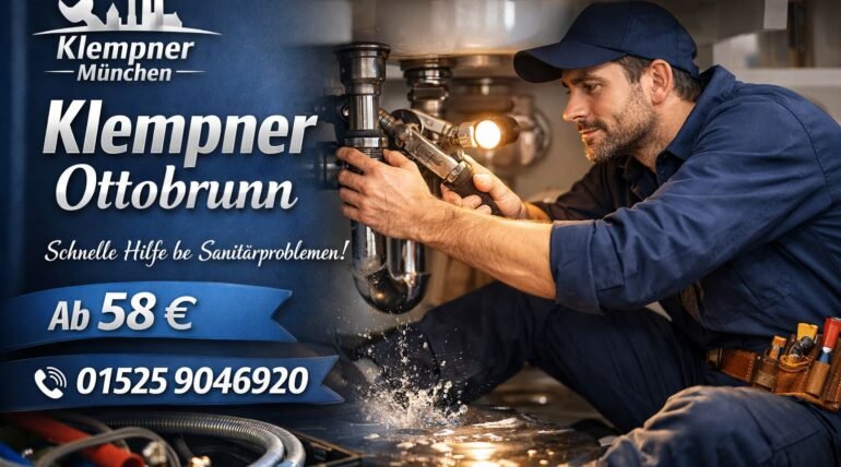 Klempner Ottobrunn repariert Rohr unter der Spüle – Service ab 58 €
