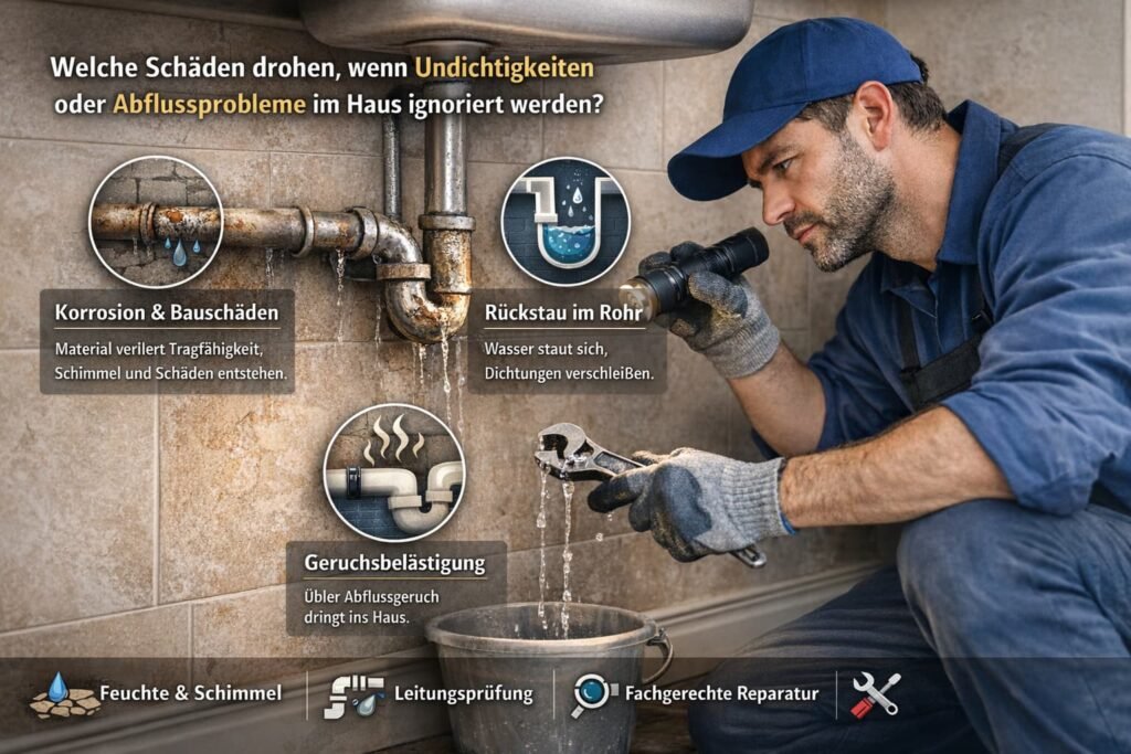 Professioneller Klempner in Vaterstetten repariert Wasserleck