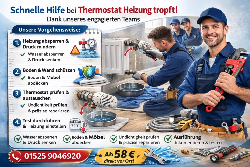 Schnelle Hilfe bei thermostat heizung tropft dank unseres engagierten Teams