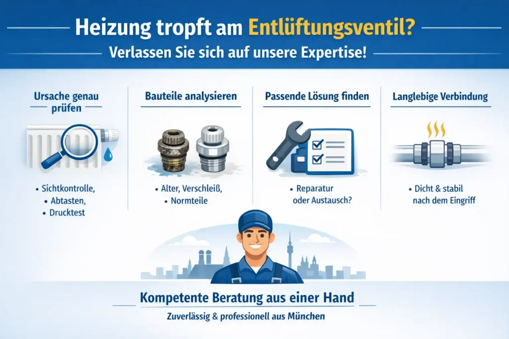 Vertrauen Sie auf unsere Erfahrung, wenn heizung tropft am entlüftungsventil und eine fachgerechte Lösung gefragt ist