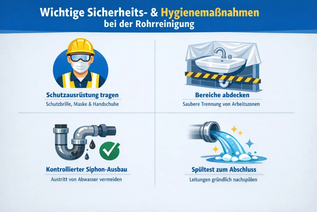 Welche Sicherheits- und Hygienepunkte während der Arbeiten beachtet werden sollten