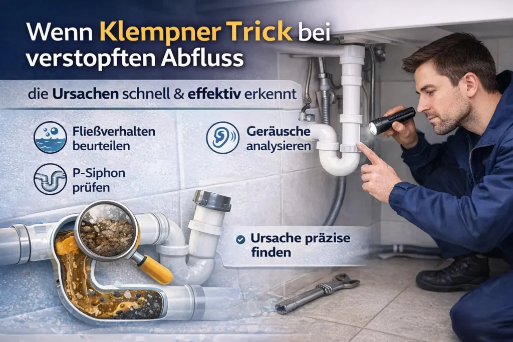 Wenn klempner trick bei verstopften die Ursachen schnell und effektiv erkennt