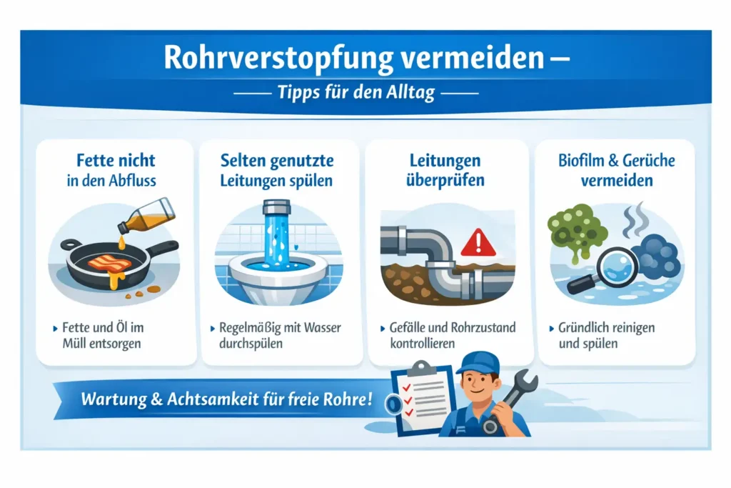 Wie Sie mit Wartung und richtigem Nutzerverhalten eine erneute rohrreinigung markt vermeiden