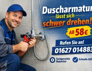 duscharmatur lässt sich schwer drehen