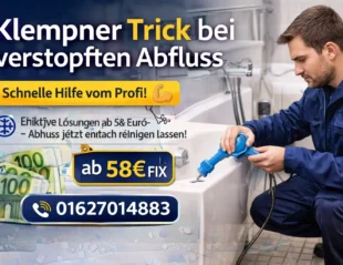 klempner trick bei verstopften abfluss