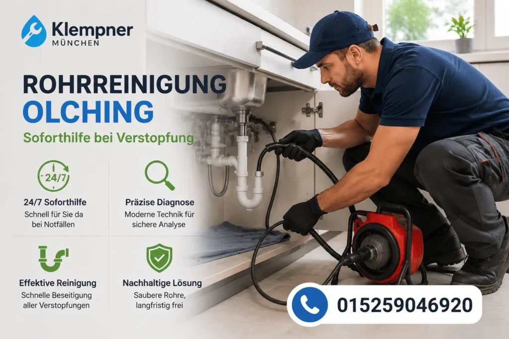 Fachgerechte Rohrreinigung durch einen Techniker mit moderner Ausrüstung.